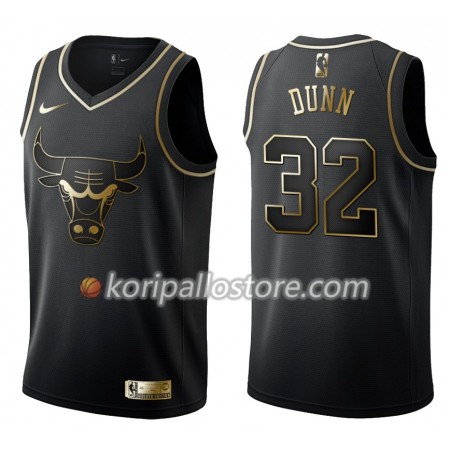 Chicago Bulls Kris Dunn 32 Nike Musta Golden Edition Miesten Pelipaidat Swingman 